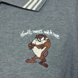 Warner Bros Studio Store Polo Taz Gray Large Taz